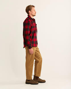 ALTERNATE VIEW OF MEN'S SCOUT SHIRT IN RED/OXFORD BUFFALO CHECK image number 2