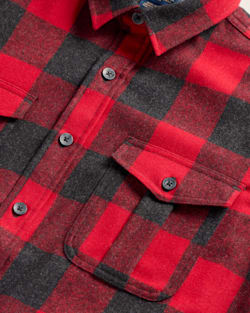 ALTERNATE VIEW OF MEN'S SCOUT SHIRT IN RED/OXFORD BUFFALO CHECK image number 5