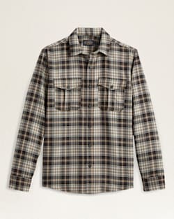 MEN'S HARRISON MERINO SHIRT IN BROWN/GREY PLAID image number 1