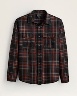 MEN'S PLAID HARRISON MERINO SHIRT IN BLACK/RED PLAID image number 1