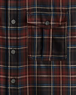 ALTERNATE VIEW OF MEN'S PLAID HARRISON MERINO SHIRT IN BLACK/RED PLAID image number 2