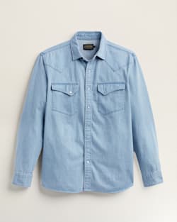 MEN'S WYATT SNAP-FRONT DENIM SHIRT IN FADED INDIGO image number 1