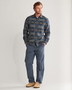 ALTERNATE VIEW OF MEN'S MARSHALL DOUBLESOFT SHIRT IN TRAPPER PEAK BLUE/GREY image number 5