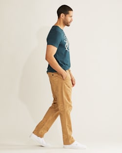 ALTERNATE VIEW OF MEN'S ARCHIVE LOGO GRAPHIC TEE IN ATLANTIC/CREAM image number 2