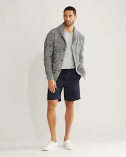 MEN'S BRIDGE CREEK COTTON CARDIGAN IN INDIGO image number 1