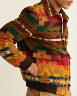 ALTERNATE VIEW OF MEN'S COLTON ZIP-FRONT WOOL COAT IN BROWN ALTO MESA image number 5