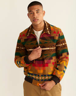 ALTERNATE VIEW OF MEN'S COLTON ZIP-FRONT WOOL COAT IN BROWN ALTO MESA image number 6