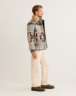 ALTERNATE VIEW OF MEN'S SILVERTON SHEARLING-COLLAR WOOL COAT IN GREY HARDING image number 2