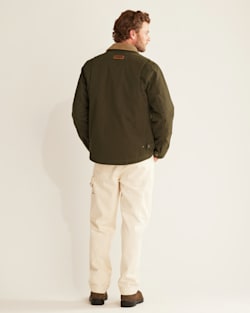 ALTERNATE VIEW OF MEN'S TAHOMA CANVAS TRUCKER JACKET IN DARK OLIVE image number 3