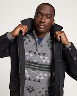 ALTERNATE VIEW OF MEN'S BOZEMAN FIELD COAT IN CHARCOAL image number 4