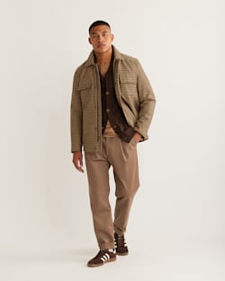 MEN'S BOULDER TRUCKER JACKET IN NEUTRAL HOUNDSTOOTH image number 1