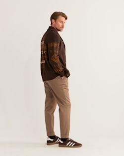 ALTERNATE VIEW OF MEN'S HARDING COTTON CARDIGAN IN BROWN image number 2