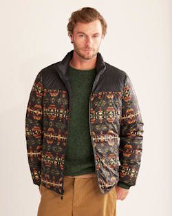 ALTERNATE VIEW OF MEN'S GENESEE REVERSIBLE DOWN JACKET IN BLACK DIAMOND PEAK image number 4