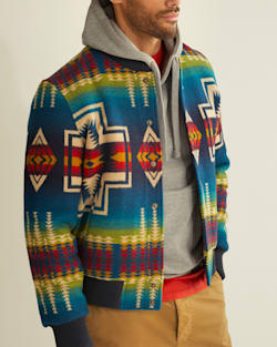 ALTERNATE VIEW OF MEN'S LIMITED EDITION GORGE WOOL JACKET IN ROYAL BLUE CENTURY HARDING image number 4