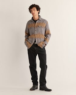 ALTERNATE VIEW OF MEN'S DOUBLESOFT DRIFTWOOD BEACH SHIRT IN BLUE HIGHLAND PEAK STRIPE image number 4