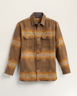 MEN'S DOUBLESOFT DRIFTWOOD BEACH SHIRT IN BROWN HIGHLAND PEAK STRIPE image number 1