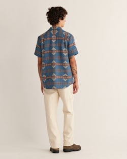 ALTERNATE VIEW OF MEN'S SHORT-SLEEVE GATEWAY COTTON SHIRT IN BLUE RANCHO ARROYO image number 3