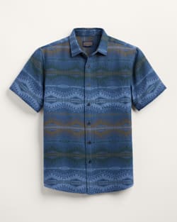 ALTERNATE VIEW OF MEN'S SHORT-SLEEVE GATEWAY COTTON SHIRT IN NAVY SUNSET PASS image number 5