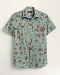 MEN'S SHORT-SLEEVE LARAMIE SNAP-FRONT SHIRT IN GREEN YUCA VALLEY image number 1