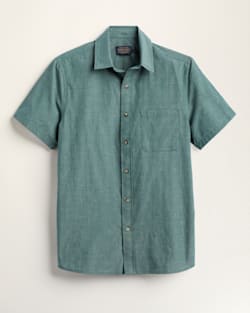 MEN'S COLFAX DIAMOND DOBBY COTTON SHIRT IN HUNTER GREEN image number 1