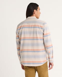 ALTERNATE VIEW OF MEN'S STRIPED BEACH SHACK COTTON SHIRT IN NATURAL MULTI STRIPE image number 2