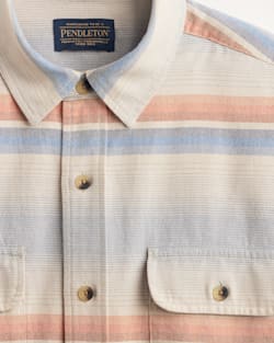 ALTERNATE VIEW OF MEN'S STRIPED BEACH SHACK COTTON SHIRT IN NATURAL MULTI STRIPE image number 5
