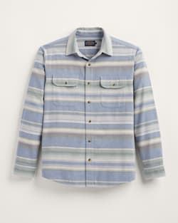 ALTERNATE VIEW OF MEN'S STRIPED BEACH SHACK COTTON SHIRT IN NAVY STRIPE image number 5