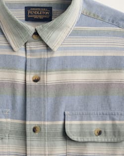 ALTERNATE VIEW OF MEN'S STRIPED BEACH SHACK COTTON SHIRT IN NAVY STRIPE image number 6