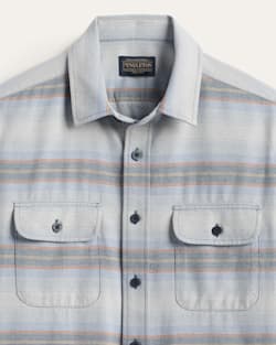 ALTERNATE VIEW OF MEN'S STRIPE BEACH SHACK COTTON SHIRT IN BLUE MULTI image number 2