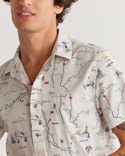 ALTERNATE VIEW OF MEN'S SHORT-SLEEVE SHORELINE SHIRT IN TAN ROUTE 101 image number 5