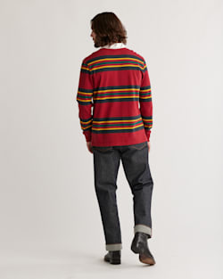 ALTERNATE VIEW OF UNISEX DECKER RUGBY STRIPE SHIRT IN RAINIER STRIPE image number 5