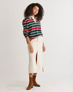 ALTERNATE VIEW OF UNISEX DECKER RUGBY STRIPE SHIRT IN RANGER STRIPE image number 2