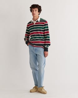 ALTERNATE VIEW OF UNISEX DECKER RUGBY STRIPE SHIRT IN RANGER STRIPE image number 3