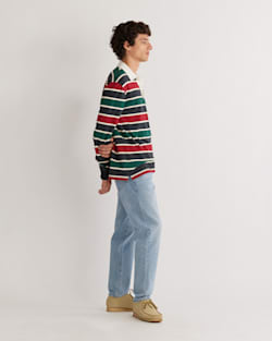 ALTERNATE VIEW OF UNISEX DECKER RUGBY STRIPE SHIRT IN RANGER STRIPE image number 4