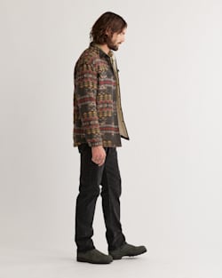 ALTERNATE VIEW OF MEN'S DOUBLESOFT SHERPA-LINED SHIRT JACKET IN GREY HIGHLAND PEAK image number 2