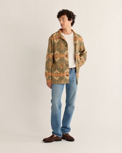 ALTERNATE VIEW OF MEN'S RIFT COTTON OVERSHIRT IN SAGE RANCHO ARROYO image number 5