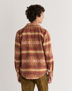 ALTERNATE VIEW OF MEN'S LA PINE WOOL OVERSHIRT IN BROWN MULTI HIGHLAND PEAK image number 3