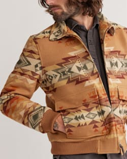 ALTERNATE VIEW OF MEN'S COLTON ZIP-FRONT WOOL COAT IN TAN HIGHLAND PEAK image number 4