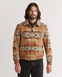 ALTERNATE VIEW OF MEN'S COLTON ZIP-FRONT WOOL COAT IN TAN HIGHLAND PEAK image number 6