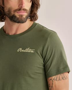 ALTERNATE VIEW OF MEN'S HIGHLAND PEAK GRAPHIC TEE IN MILITARY GREEN/MULTI image number 3