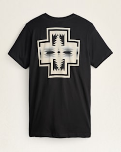 BACK VIEW OF MEN'S HARDING GRAPHIC TEE IN BLACK/MULTI image number 2