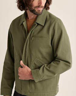 ALTERNATE VIEW OF MEN'S STANWOOD CANVAS JACKET IN GREEN LICHEN image number 4