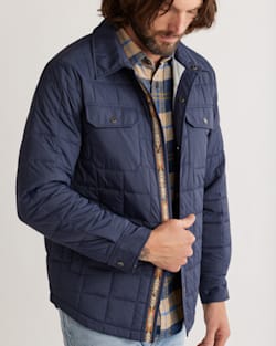 ALTERNATE VIEW OF MEN'S QUILTED ARROYO SHIRT JACKET IN MIDNIGHT image number 4