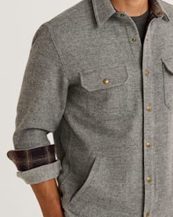 ALTERNATE VIEW OF MEN'S FOREST SHIRT JACKET IN GREY MIX TWILL image number 4