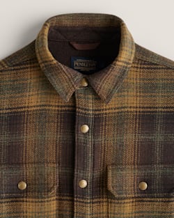 ALTERNATE VIEW OF MEN'S PLAID FOREST SHIRT JACKET IN GREEN/BROWN image number 2