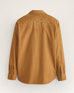 ALTERNATE VIEW OF MEN'S CHANDLER EMBROIDERED DENIM SHIRT IN TAN image number 4