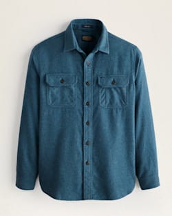 MEN'S BURNSIDE DOUBLEBRUSHED FLANNEL SHIRT IN BLUE HEATHER image number 1