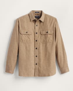 MEN'S BURNSIDE DOUBLEBRUSHED FLANNEL SHIRT IN CAMEL HEATHER image number 1