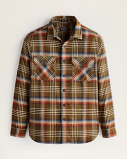 MEN'S PLAID BURNSIDE DOUBLEBRUSHED FLANNEL SHIRT IN OLIVE MULTI PLAID image number 1