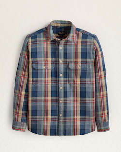 MEN'S PLAID ARCADIA FLANNEL SHIRT IN BLUE/GOLD MULTI image number 1